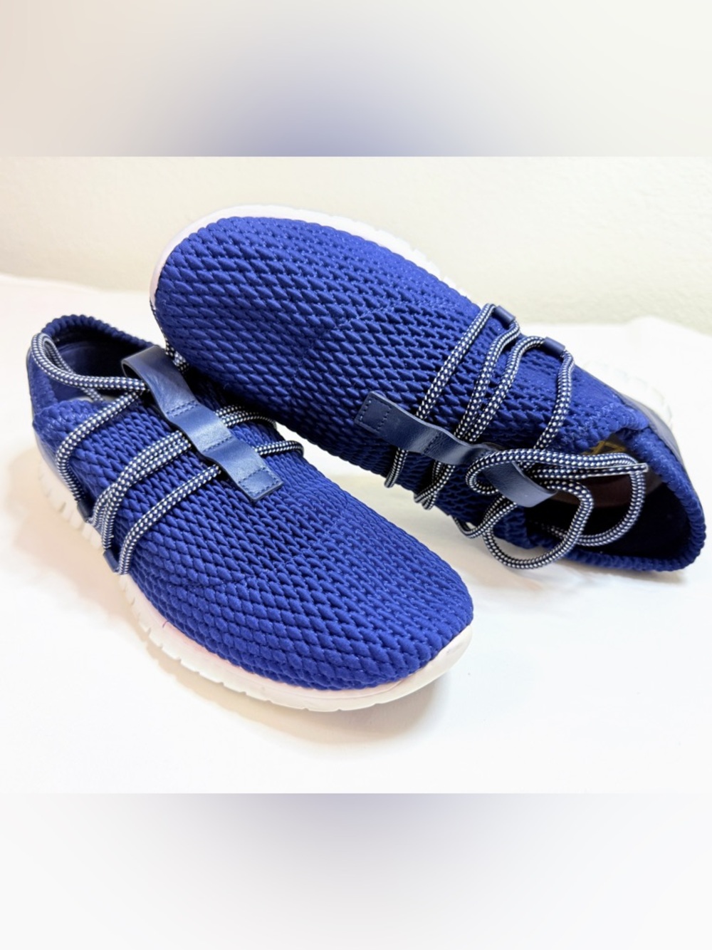 Cole Haan ZerøGrand Blue Knit Sneakers Lightweight Comfort Walking Shoes 6.5 - Picture 12 of 16